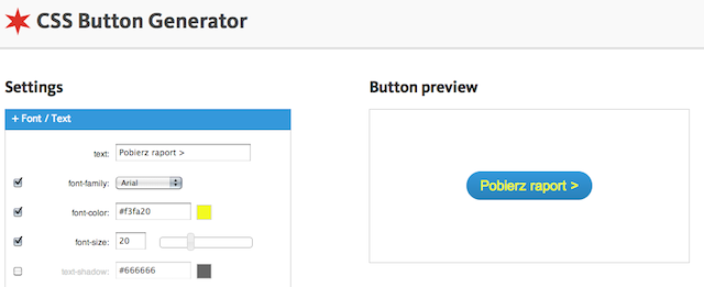CSS Button Generator - przyciski w CSS