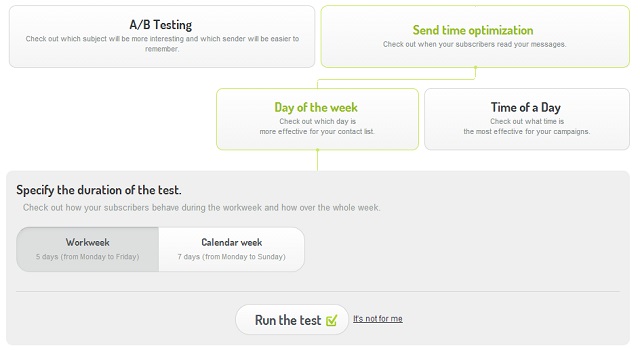 Sending time Optimizer