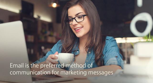 Email is the preferred method of communication for marketing messages