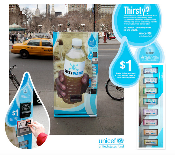 Unicef guerilla marketing action. Source: creativeguerrillamarketing.com