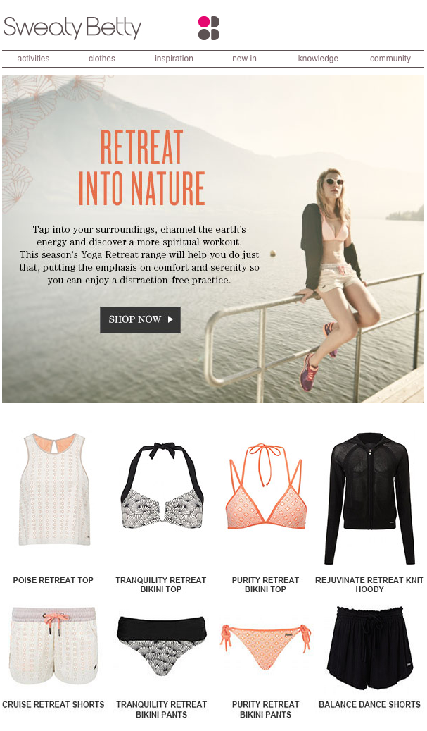 Newsletter: Sweaty Betty