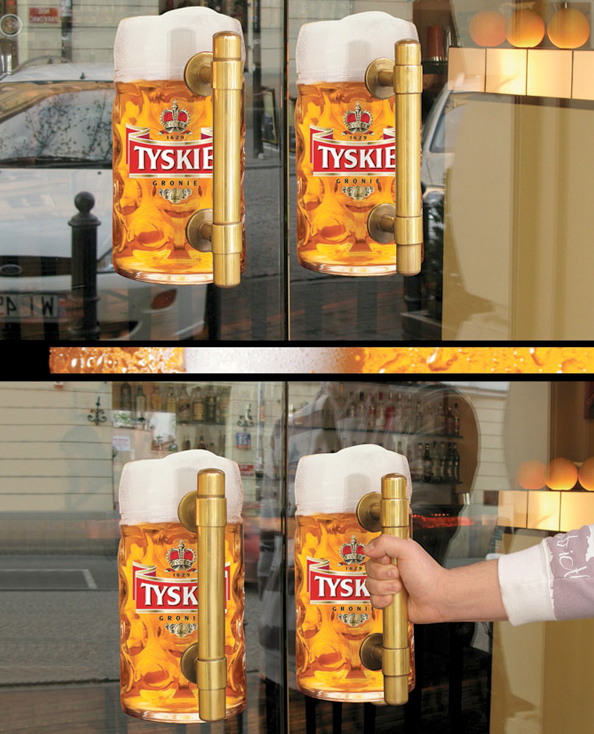 Tyskie beer ad. Source: creativeguerrillamarketing.com