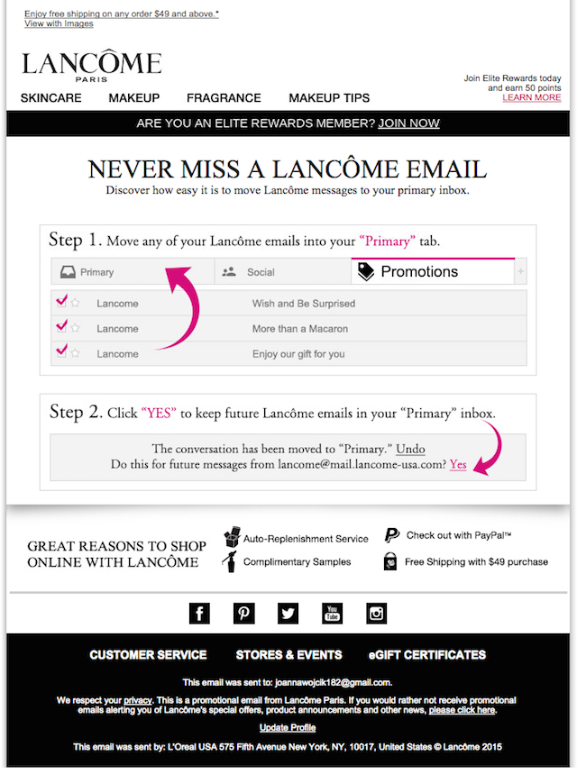 Newsletter: Lancome