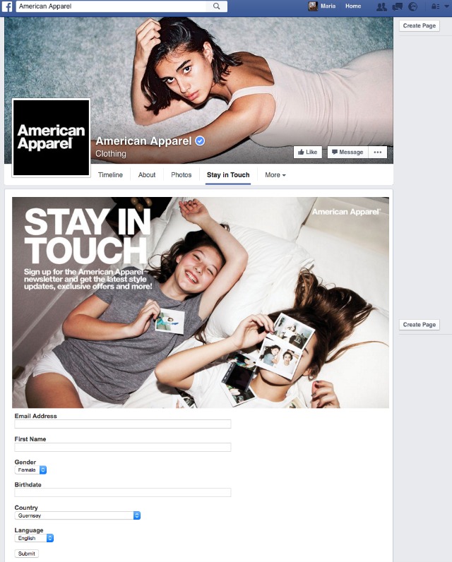 American Apparel_signup