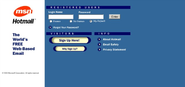 Hotmail 1999