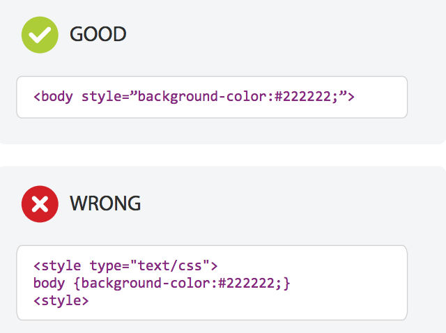 inline styles