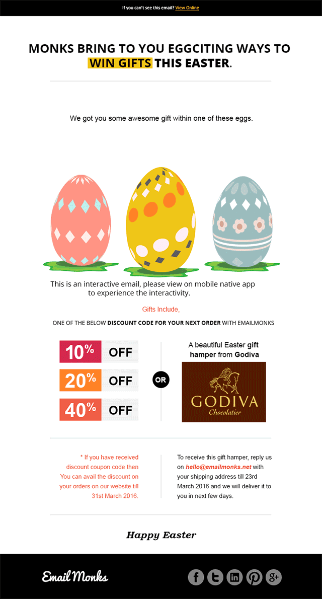 easter email