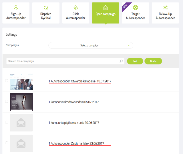 open campaign autoresponder